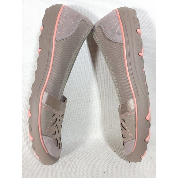 SKECHERS Women Earthfest Repurpose Gray/ Pink Embroidered Flats 49272 (Size 8.5) - Picture 6 of 8